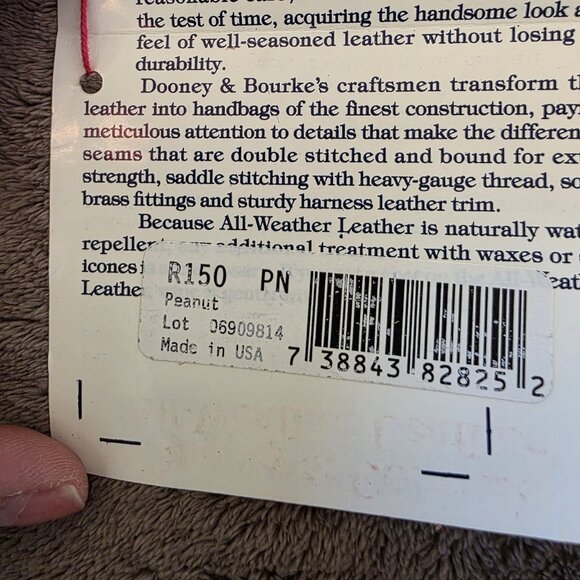 Dooney & Bourke AWL Large Crescent Sac Peanut Tan USA Vintage Brass Saddle Hobo - Picture 3 of 16